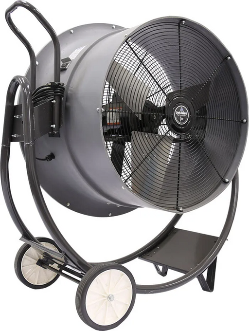 30" Cradle Mounted JetAire High Velocity Drum Fan (115V) front side view