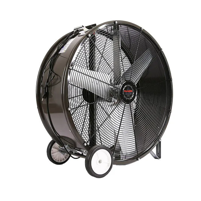 36 Portable Cooler HD 2 Speed Direct-Drive Drum Fan front view