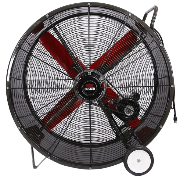 48" Heat Buster Belt Drive Drum Fan back view