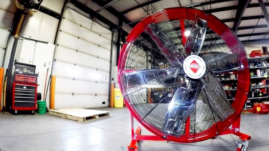 60 Variable Speed 220V Belt-Drive Drum Fan industrial