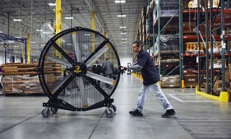 72 BLACK JACK® Direct-Drive Drum Fan warehouse