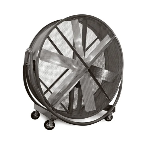 84" Gentle Breeze 230V Drum Fan front side view