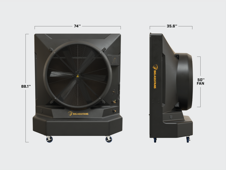 Big Ass Fans COOL-SPACE® 500 Portable Evaporative Cooler (E-500-5001) dimensions