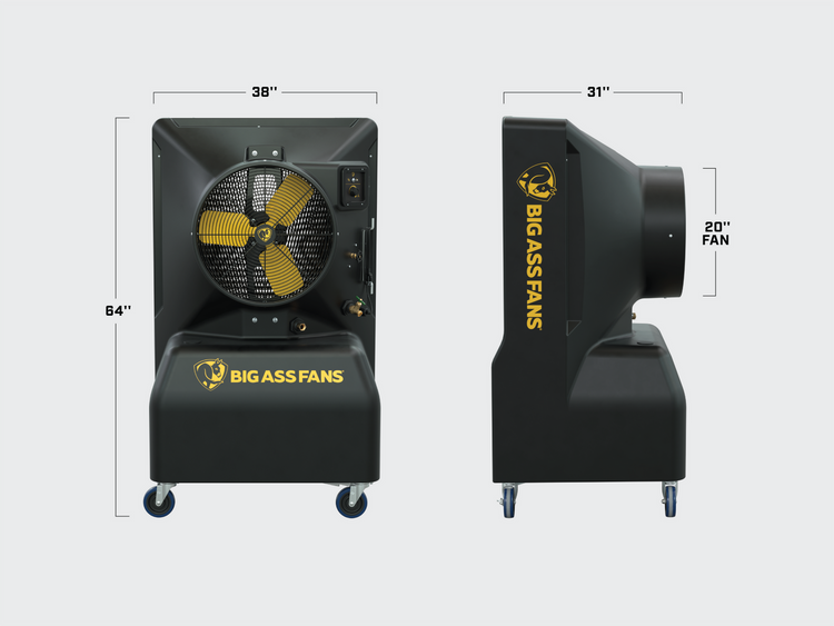 Big Ass Fans Cool-Space® 350 Portable Evaporative Cooler (E-350-2001) dimensions