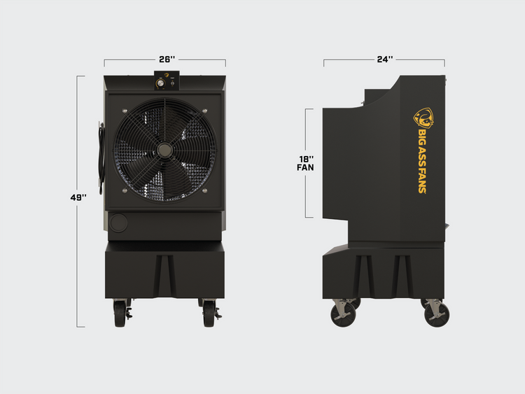Big Ass Fans Cool-Space® 300 Portable Evaporative Cooler (F-EV1-1801) dimensions