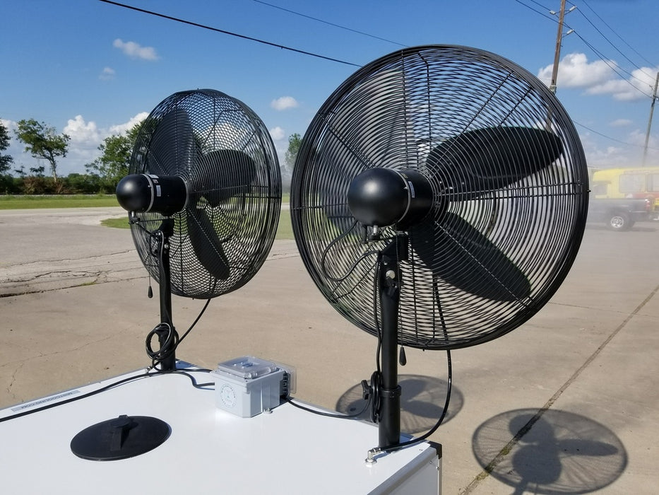 30" Dual Industrial Portable Misting Fan System with 100 Gallon Tank