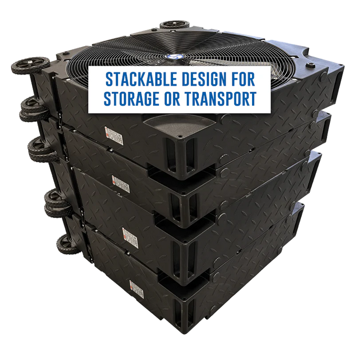 Power Breezer 30 Drum Fan (F300M) stack top view