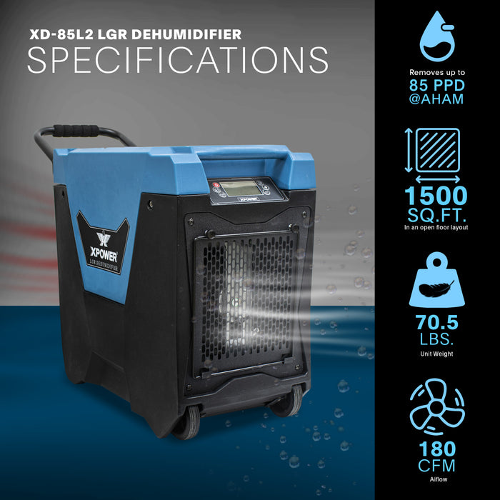XPOWER XD-85L2 Commercial Dehumidifier with Pump