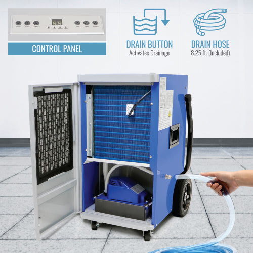 110-Pint Portable Commercial Dehumidifier